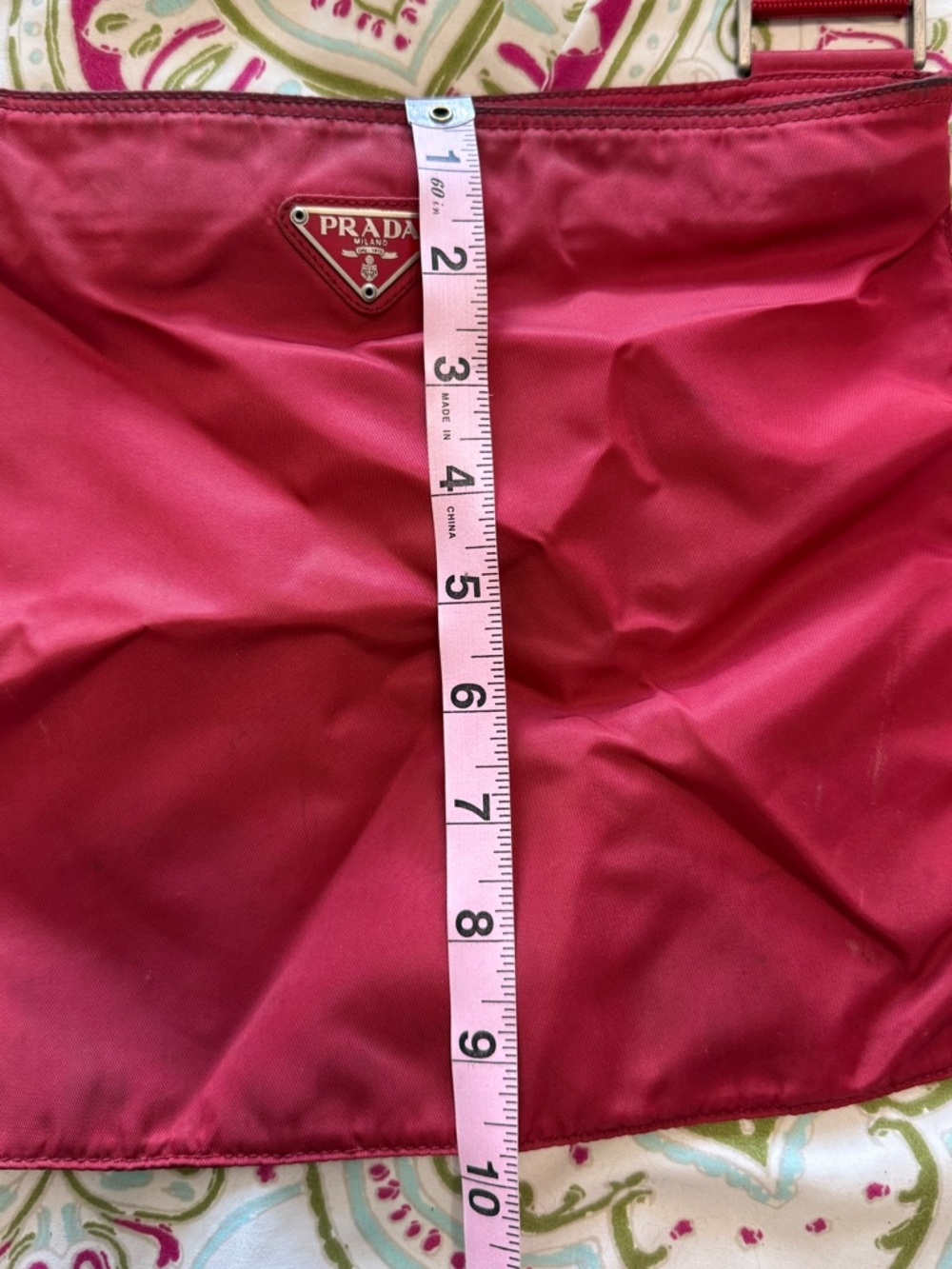 Prada Red Nylon Shoulder Crossbody Bag - Picture 8 of 9